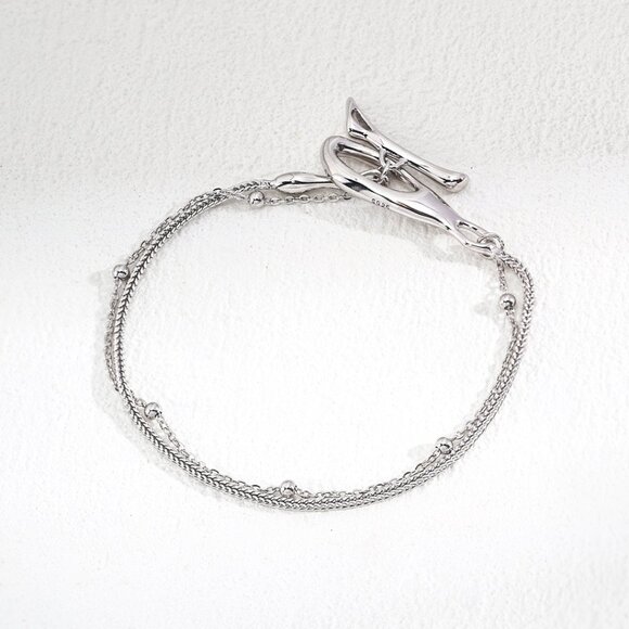 ✨ Artisan Original Multi-Strand Bracelet with Sculptural Toggle Clasp | S925 - Picture 3 of 12